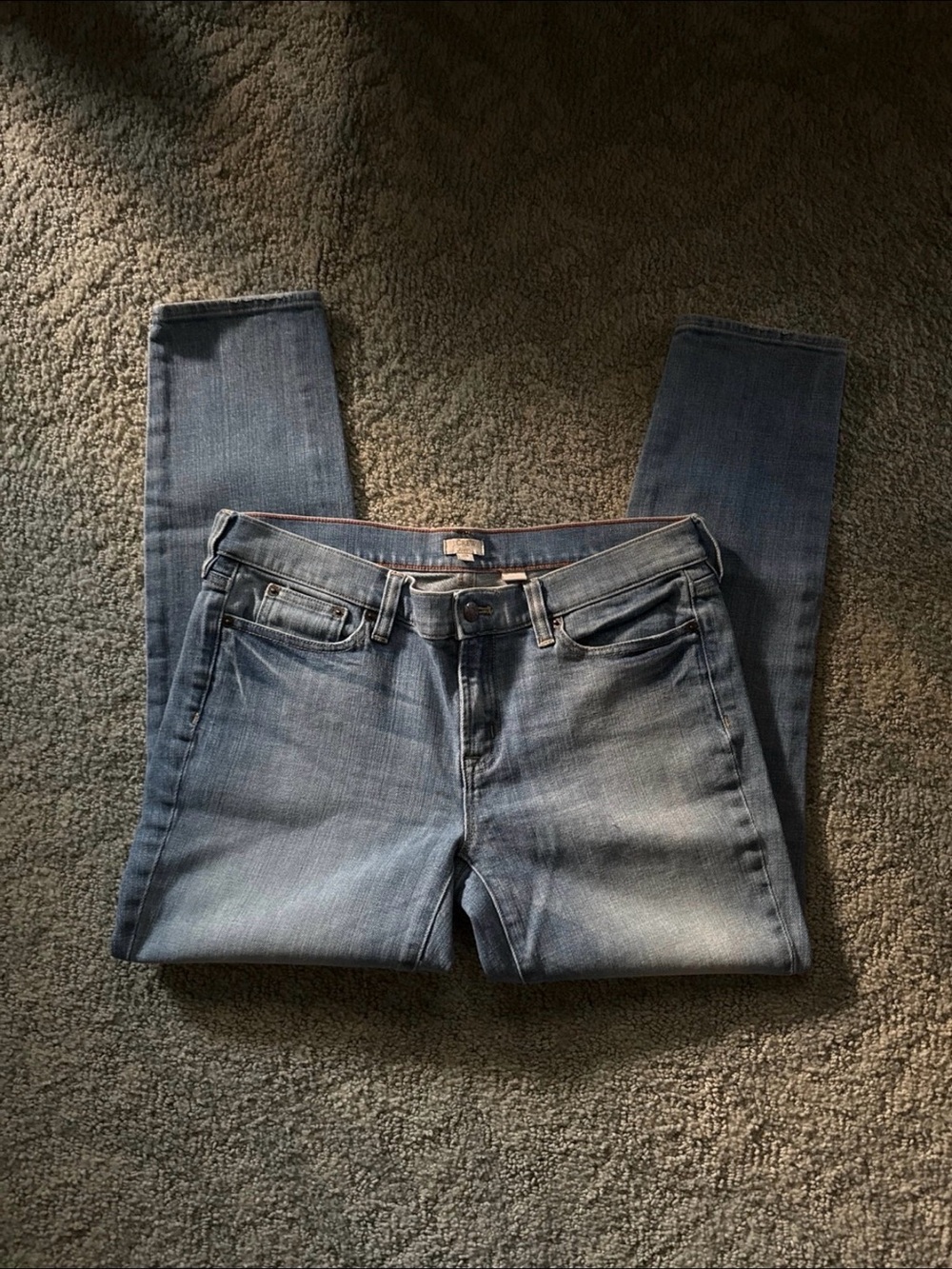 J. Crew Skinny Jeans in Faded Blue Wash